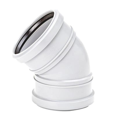 Uponor Decibel Bend soundproofed - 50mm, 50mm, 45°