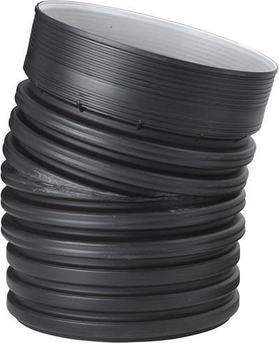 Uponor IQ Bend with 2 sockets and sealing rings. PP black - 1360mm, 15gr
