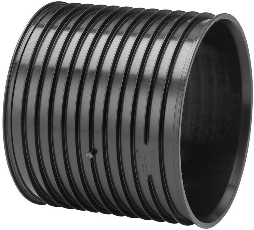 Uponor IQ Double Socket with sealing rings PP black - 338mm, 300mm
