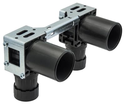 Uponor M7A Junction Box - 15mm, 1/2", Double, Pex, brass, Compression