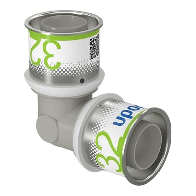 Uponor S-press Angle - 32mm, 32mm, 90°, 2PCS, coupling/coupling
