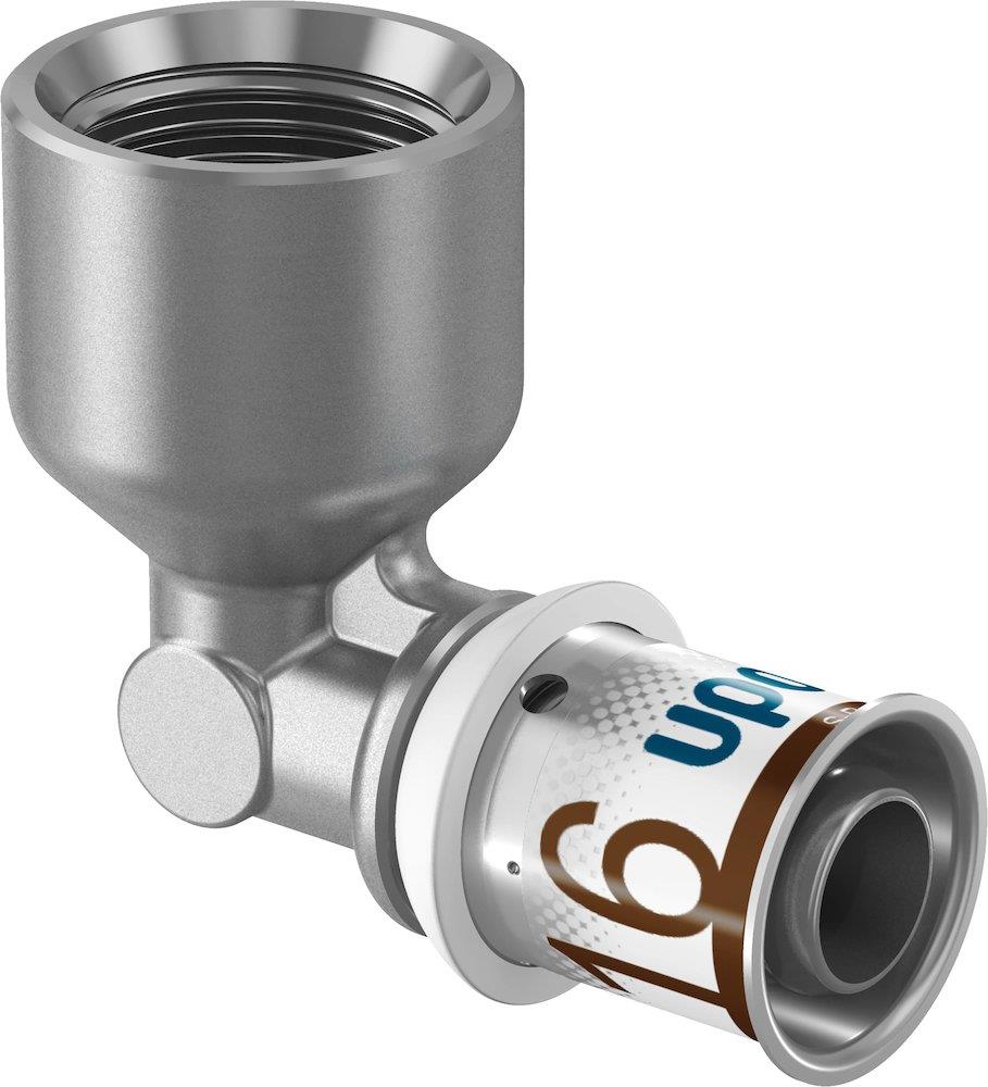Uponor S-Press PLUS Press Angle - 16mm, 1/2", coupling, 90°, coupling