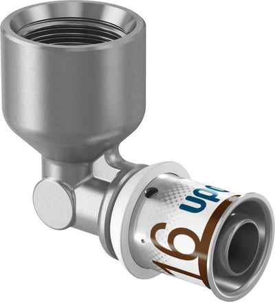 Uponor S-Press PLUS Press Angle - 16mm, 1/2", coupling, 90°, coupling