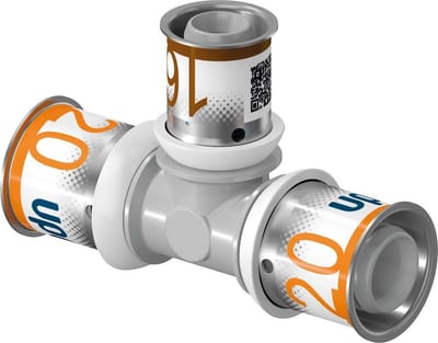 Uponor S-press T-Piece reduced - 25mm, 16mm, 16mm