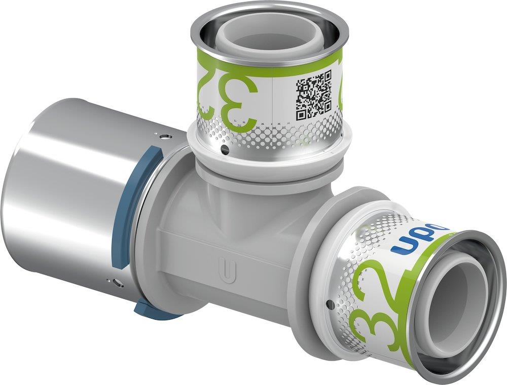 Uponor S-press T-Piece reduced - 40mm, 32mm, 32mm