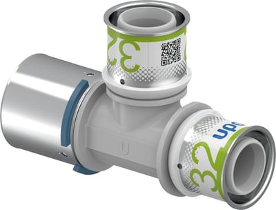 Uponor S-press T-Piece reduced - 40mm, 32mm, 32mm