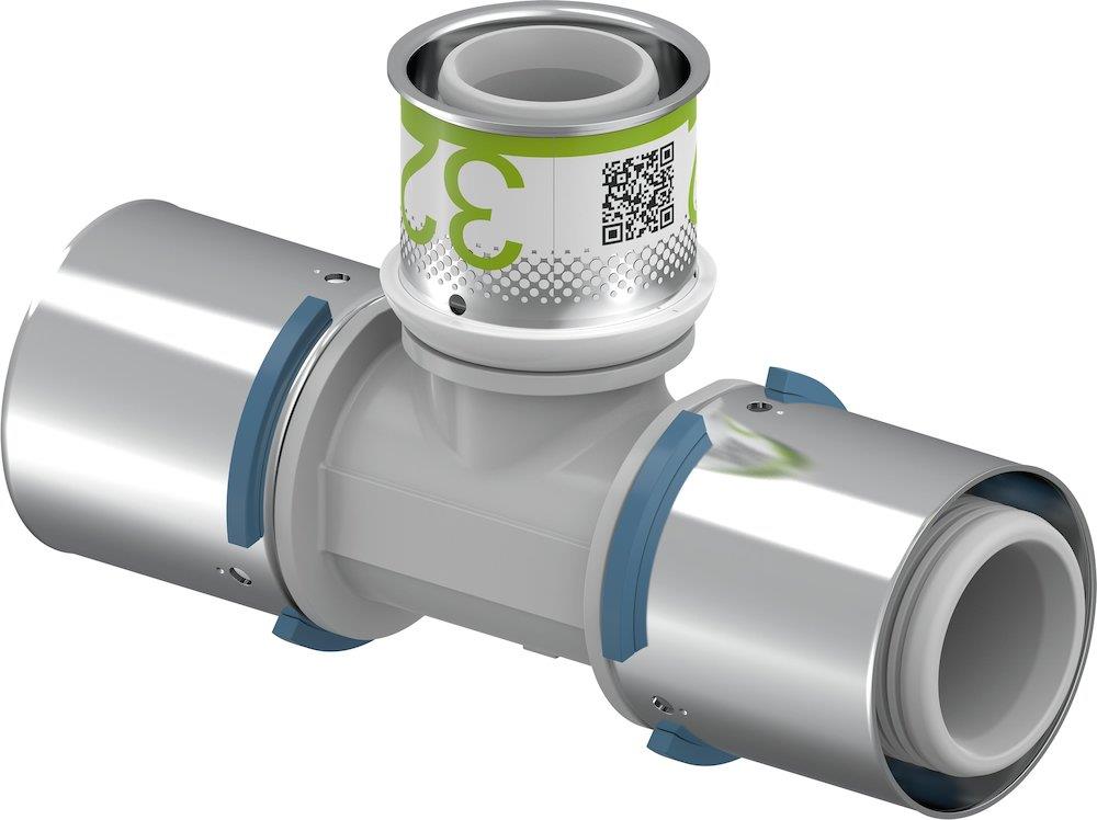 Uponor S-press T-Piece reduced - 40mm, 40mm, 32mm