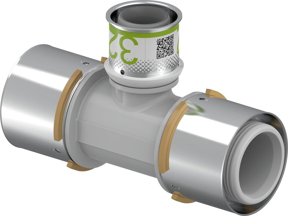Uponor S-press T-Piece reduced - 50mm, 50mm, 32mm