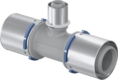 Uponor S-press T-Piece reduced - 75mm, 75mm, 32mm