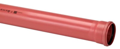 Uponor Sewer Pipe with fixed rubber ring PVC-U - 200mm, SN8, 3000mm, EN 1401