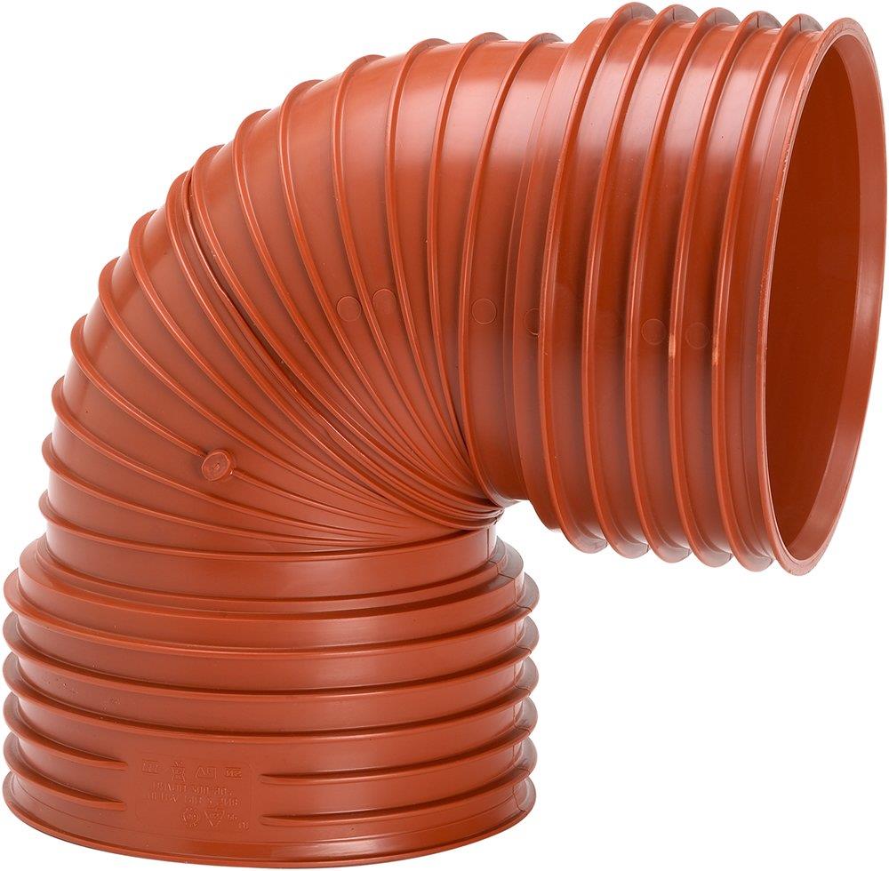 Uponor Ultra Rib 2 Bend PP - 200mm, 90°