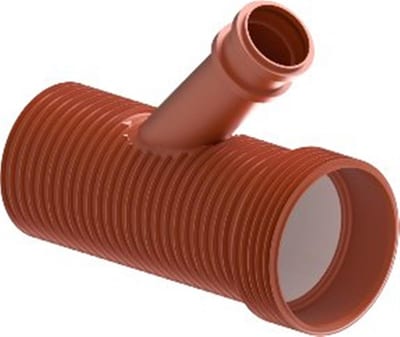 Uponor Ultra Rib 2 Branch pipe PP - 450mm, 160mm, 45°