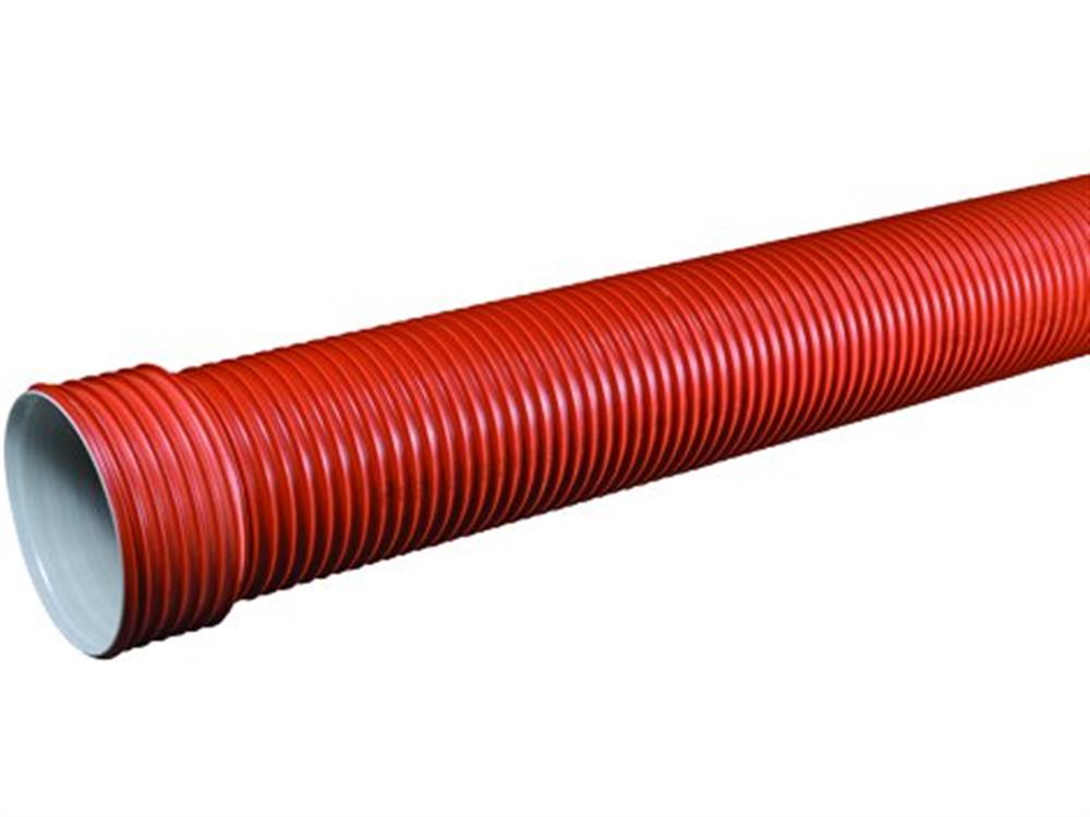 Uponor Ultra Rib 2 Sewer Pipe with socket PP PP - 250mm, SN8, 3000mm