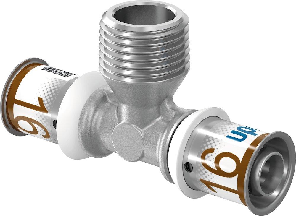 Uponor Unipipe Press Tee S-Press PLUS - 16mm, 16mm, 1/2"
