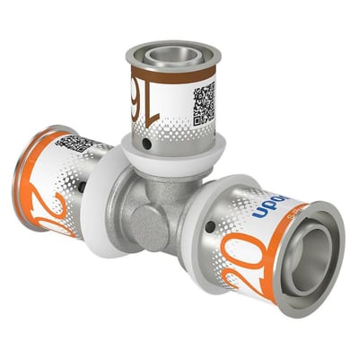 Uponor Unipipe Press Tee S-Press PLUS - 20mm, 20mm, 16mm