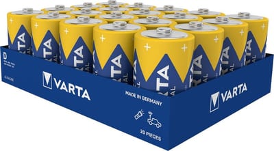 Varta Industrial Pro Battery alkaline - D (LR20), 20PCS, 1,5V