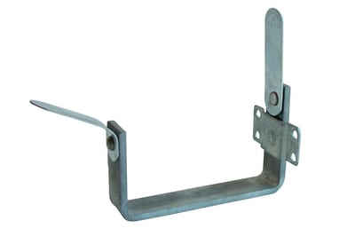 Vestjydsk Fitting Console Gutter Bracket square galvanized - 333mm, 12", short, Zinc, 4mm, 25mm