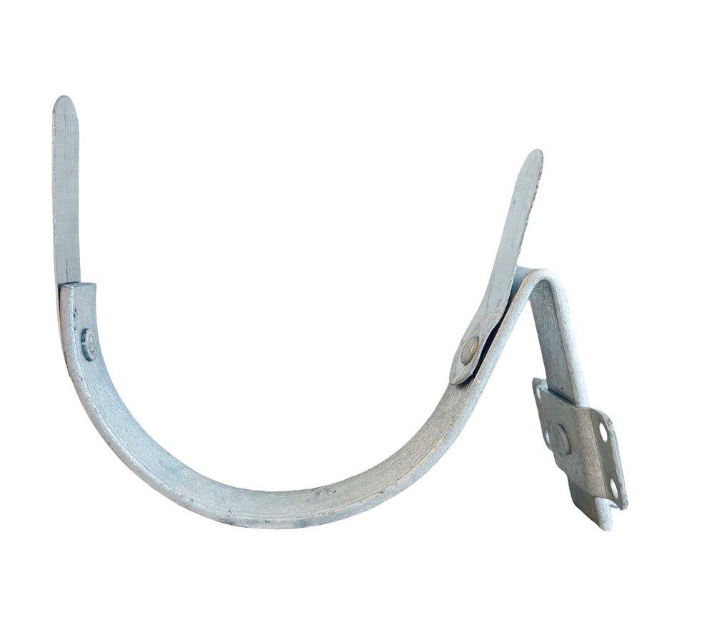 Vestjydsk Fitting Console Gutter Bracket with bend 1/2 round galvanized - 280mm, 11", Konsol, 5mm, Zinc, 65mm