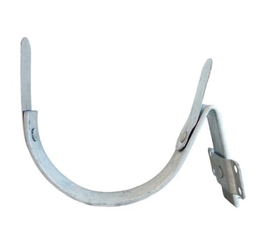 Vestjydsk Fitting Console Gutter Bracket with fold 1/2 round galvanized - 280mm, 11", Konsol, 5mm, Zinc, 65mm