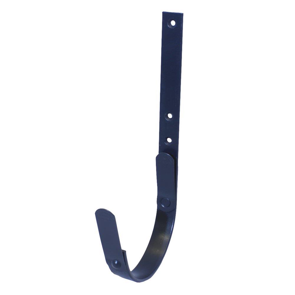 Vestjydsk Fitting Gutter Bracket 1/2 round anthra - 11", short, 5mm, Zinc, 25mm