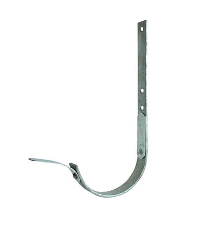 Vestjydsk Fitting Gutter Bracket 1/2 round galvanized - 250mm, 10", short, 4mm, Zinc, 25mm
