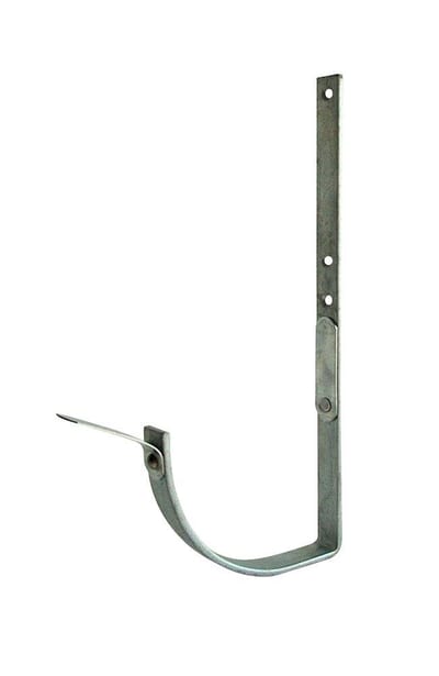 Vestjydsk Fitting Gutter Bracket 1/4 round galvanized - 400mm, 14", short, Zinc, 5mm, 25mm