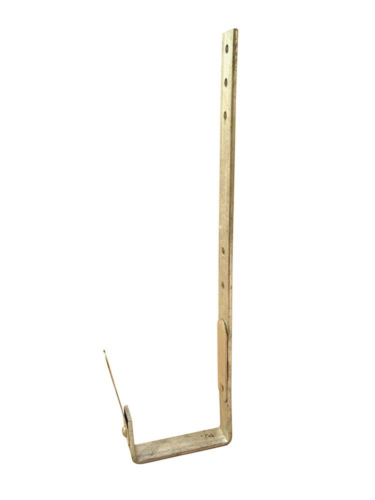 Vestjydsk Fitting Gutter Bracket square galvanized - 333mm, 12", long, Zinc, 4mm, 25mm