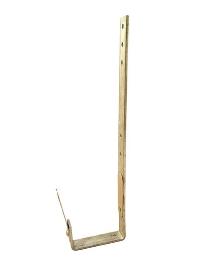Vestjydsk Fitting Gutter Bracket square galvanized - 333mm, 12", long, Zinc, 4mm, 25mm