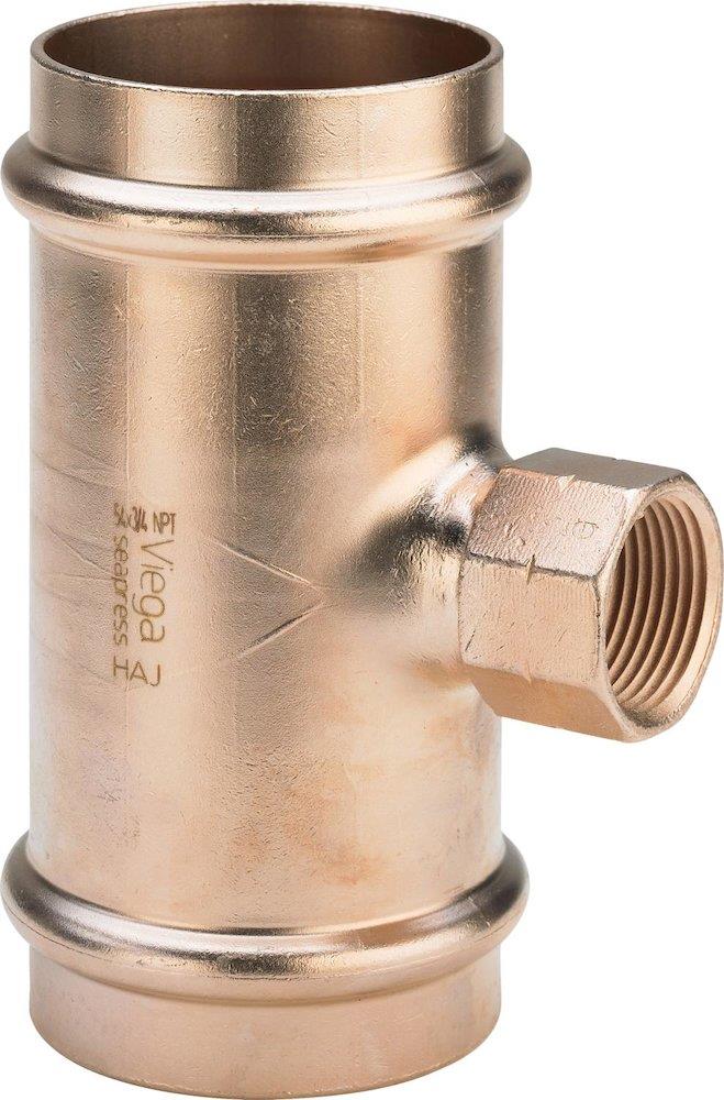 Viega CuNiFe Seapress T-Piece with thread - 42mm, 42mm, 3/4"