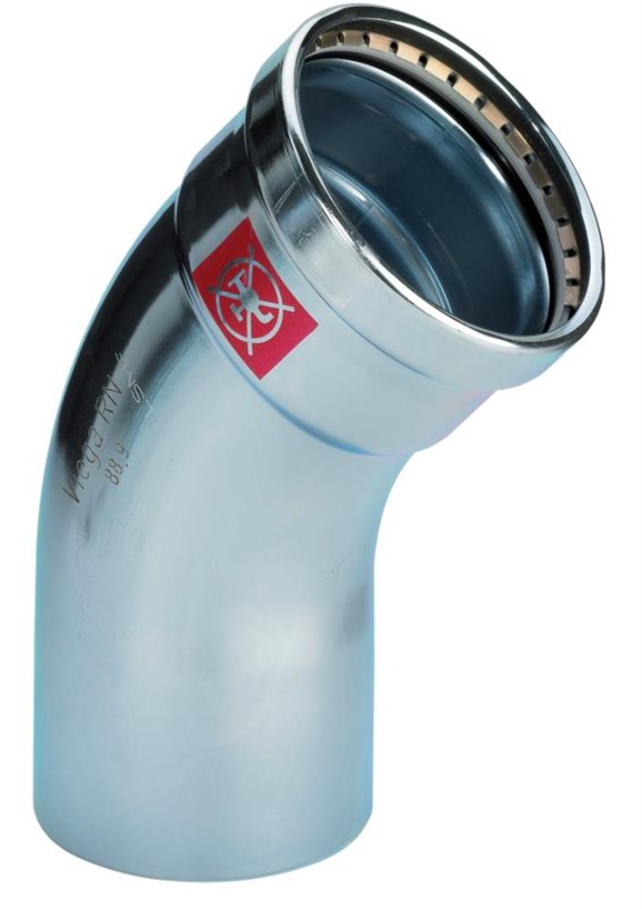 Viega Prestabo Bend - 88.9mm, 88.9mm, 45°, FZ
