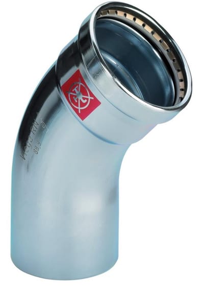 Viega Prestabo Bend - 88.9mm, 88.9mm, 45°, FZ