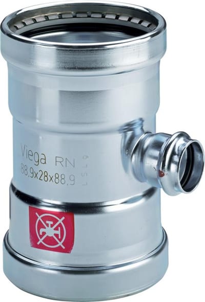 Viega Prestabo T-Piece - 76.1mm, 76.1mm, 35mm