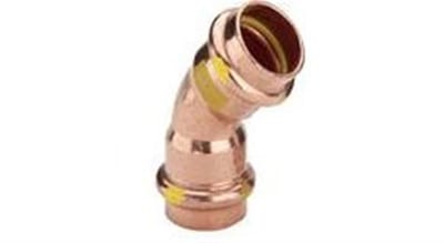 Viega Profipress Gas Bend - 15mm, 15mm, 45°, coupling/coupling