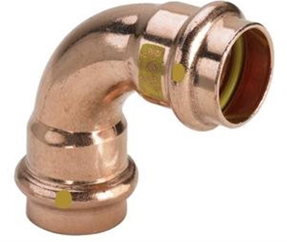 Viega Profipress Gas Bend - 15mm, 15mm, 90°, coupling/coupling