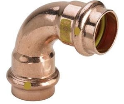 Viega Profipress Gas Bend - 18mm, 18mm, 90°, coupling/coupling