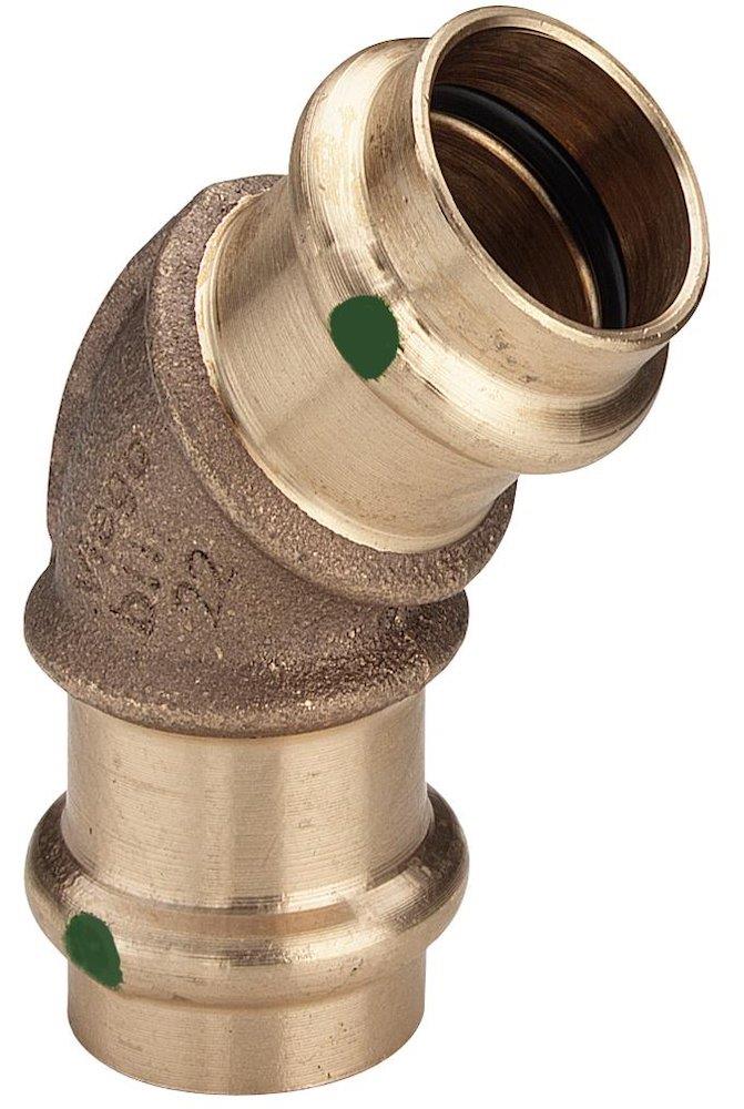 Viega Sanpress Bend - 18mm, 18mm, 45°, coupling/coupling