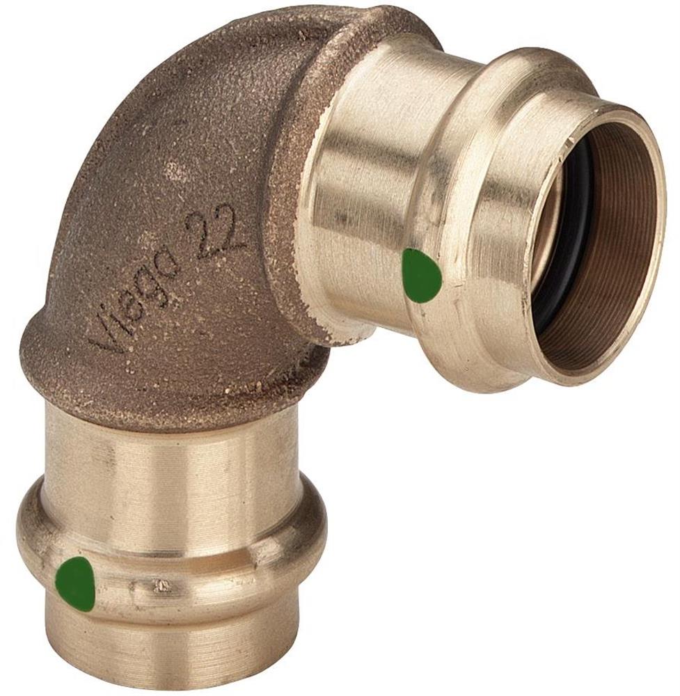 Viega Sanpress Bend - 28mm, 28mm, 90°, coupling/coupling