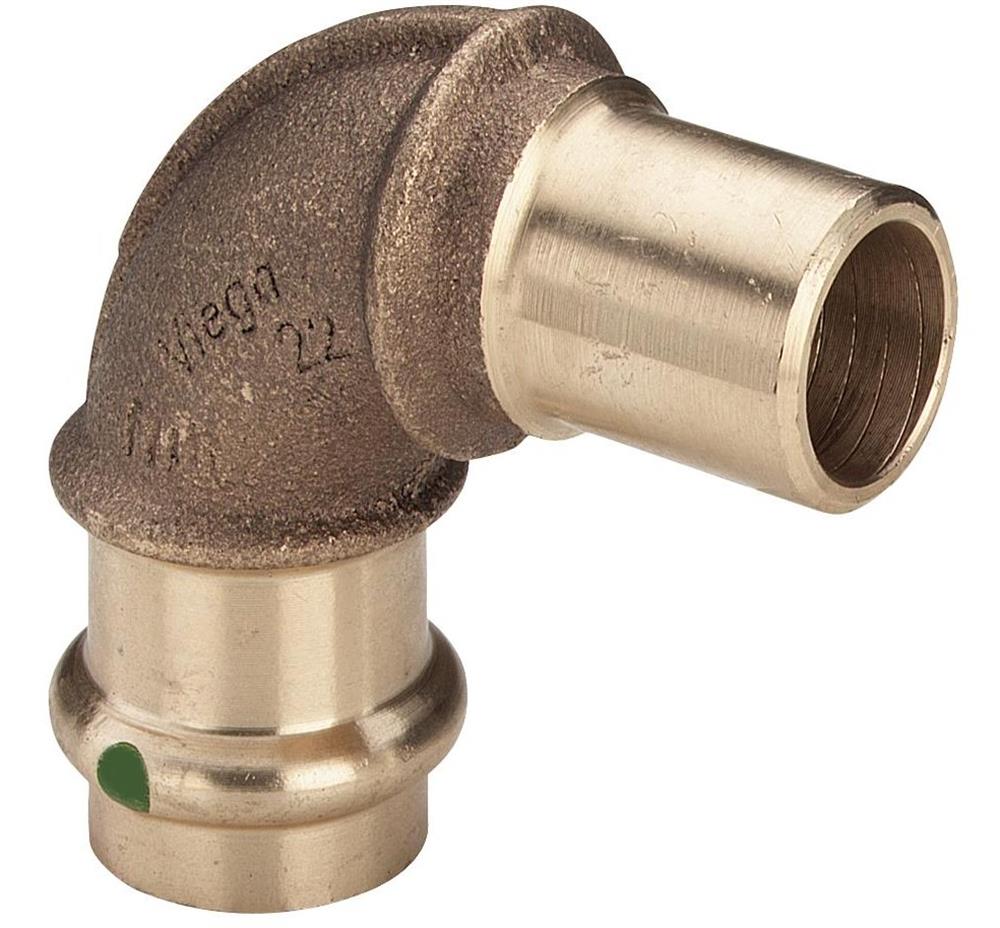 Viega Sanpress Bend - 28mm, 28mm, 90°, coupling/nipple