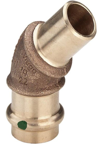 Viega Sanpress Bend - 42mm, 42mm, 45°, coupling/nipple