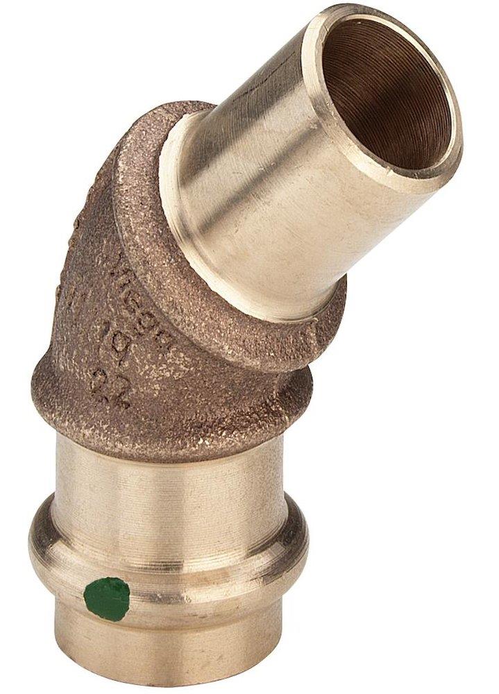Viega Sanpress Bend - 88.9mm, 88.9mm, 45°, coupling/nipple