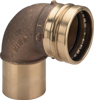 Viega Sanpress Bend - 88.9mm, 88.9mm, 90°, coupling/nipple