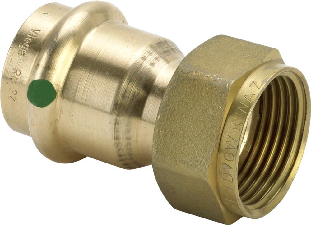 Viega Sanpress Transition Fitting 15 mm x 1/2" Socket/Socket