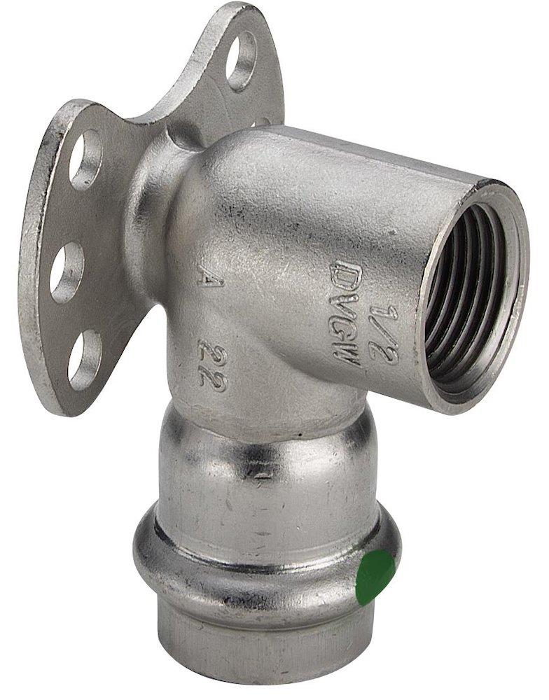 Viega Sanpress Inox Angle valve coupling/coupling - 22mm, 3/4", 90°