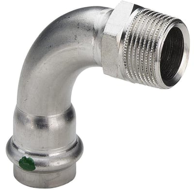 Viega Sanpress Inox Bend socket/nipple - 35mm, 1 1/4", 90°