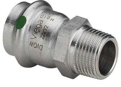 Viega Sanpress Inox Transition Nipple - 15mm, 3/4"