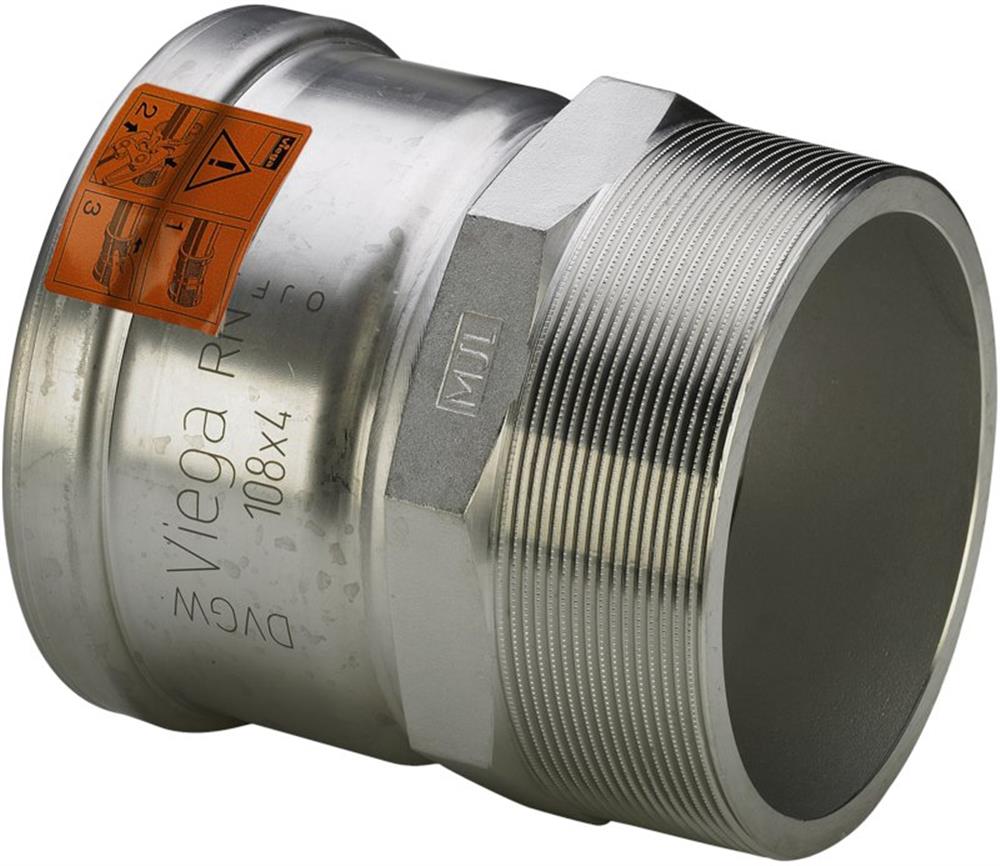 Viega Sanpress Inox Transition Nipple - 88.9mm, 3"