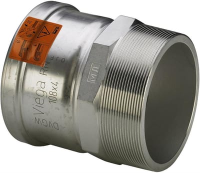 Viega Sanpress Inox Transition Nipple - 88.9mm, 3"