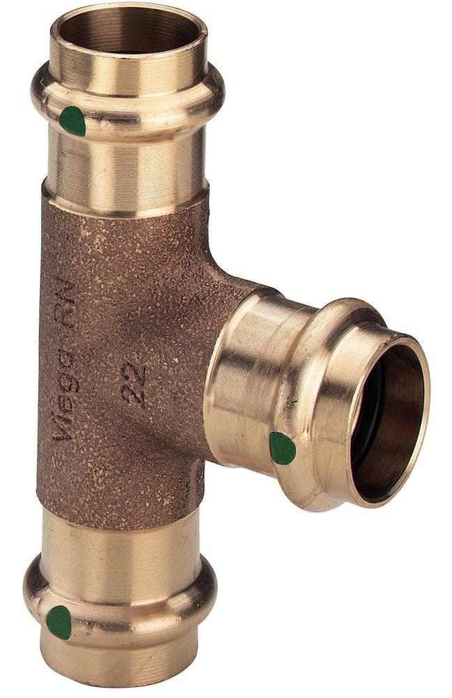 Viega Sanpress T-Piece - 54mm, 54mm, 28mm