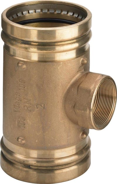 Viega Sanpress T-Piece - 88.9mm, 88.9mm, 2"