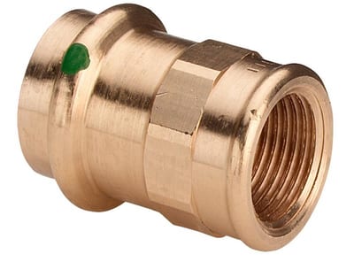 Viega Sanpress Transition Socket - 15mm, coupling/coupling, 3/8"
